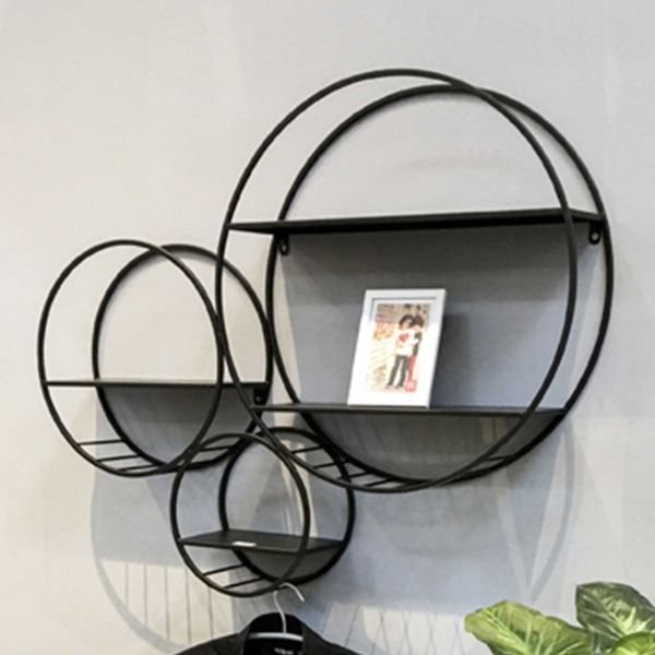 Ensemble d'étagères murales | 90 x 15 x 73 cm | Noir