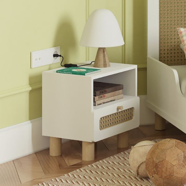 Table de chevet Ochna | 40 x 34,1 x 42 cm | Blanc