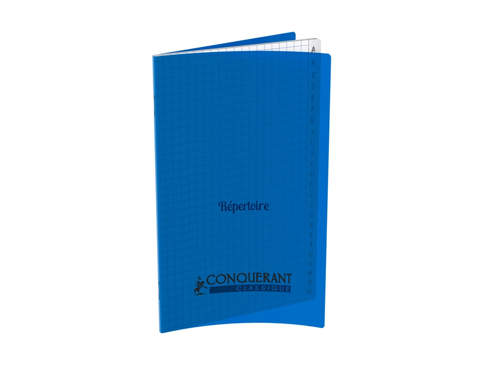 Repertoire conquerant poplypropylene piqure 90g 11x17 cm 96 pages 5x5 bleu