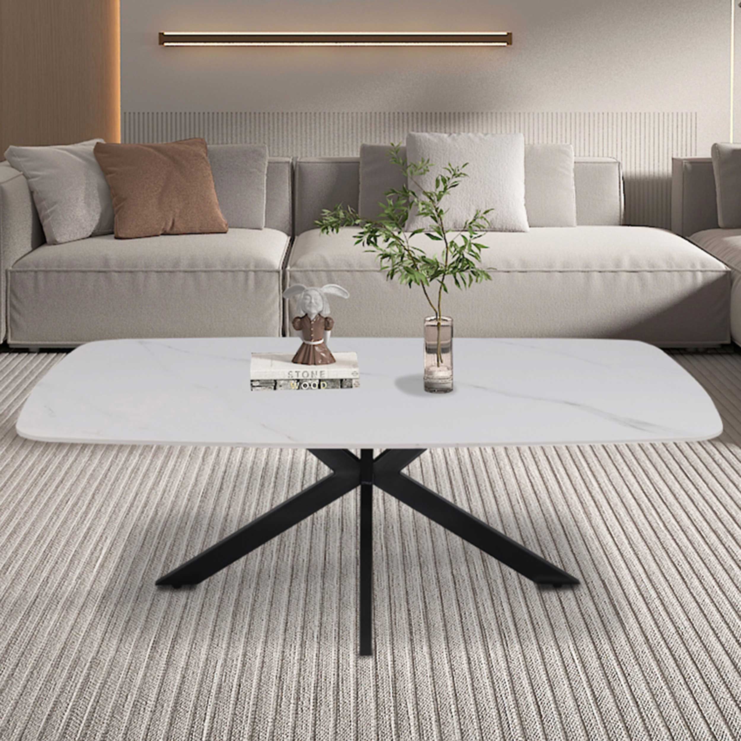 Table basse Helios | 130 x 70 x 45 cm | Blanc