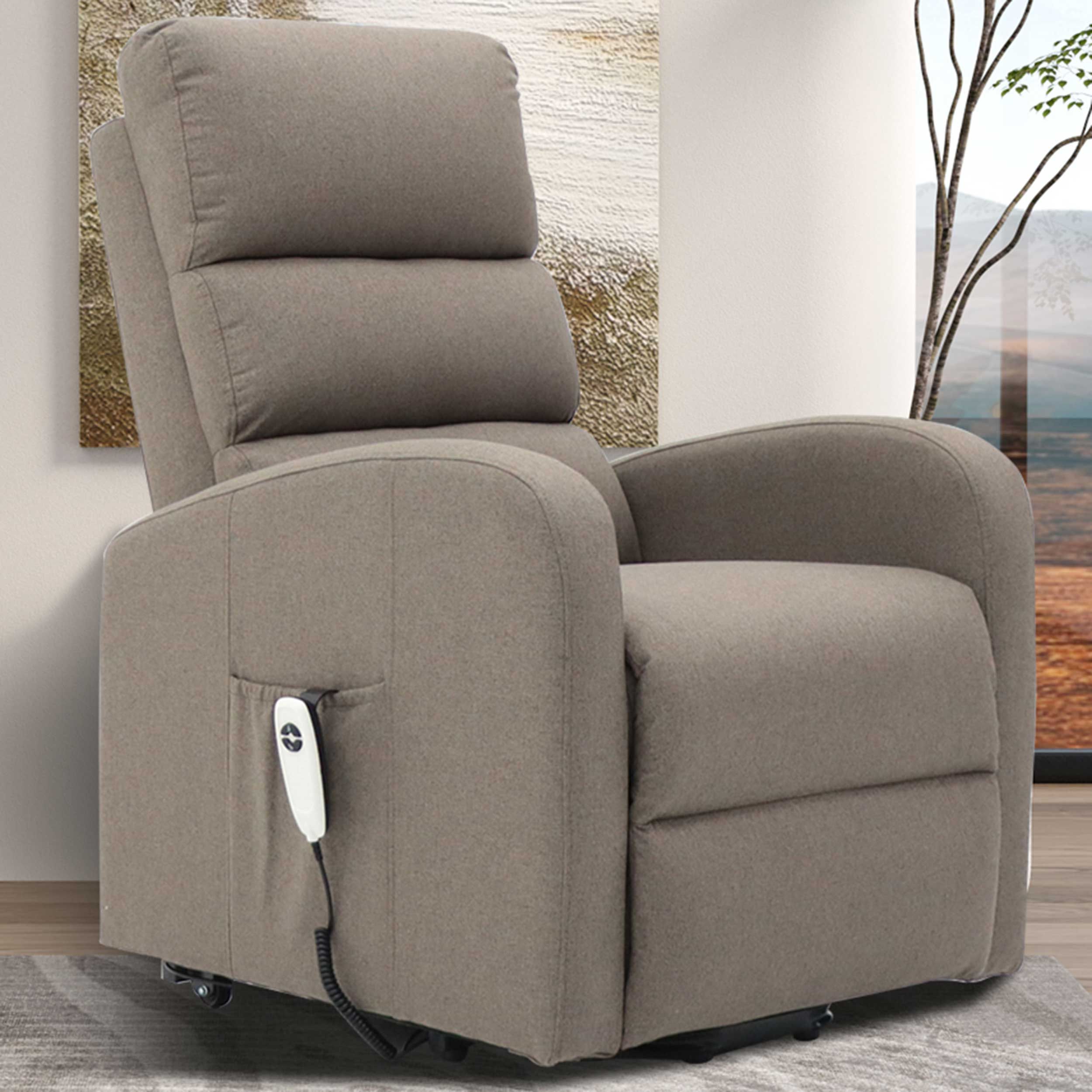 Fauteuil relax Bruges avec releveur | réglable électriquement | taupe