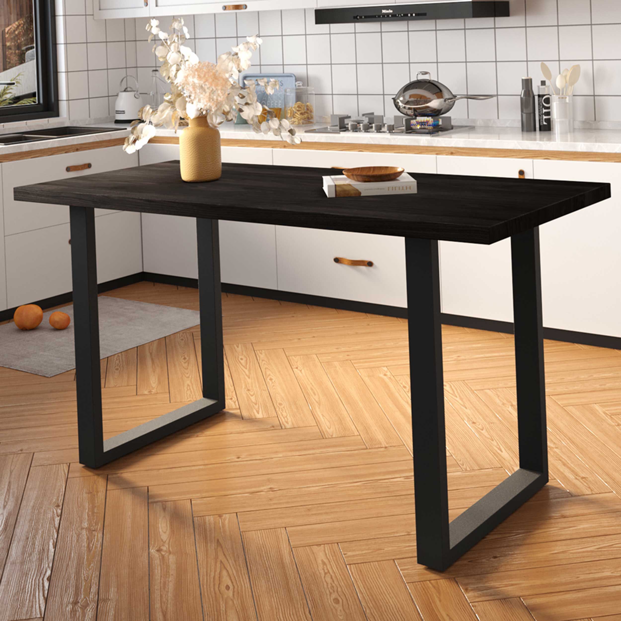 Table de bar Nicola | 180 x 80 x 93 cm | Noir