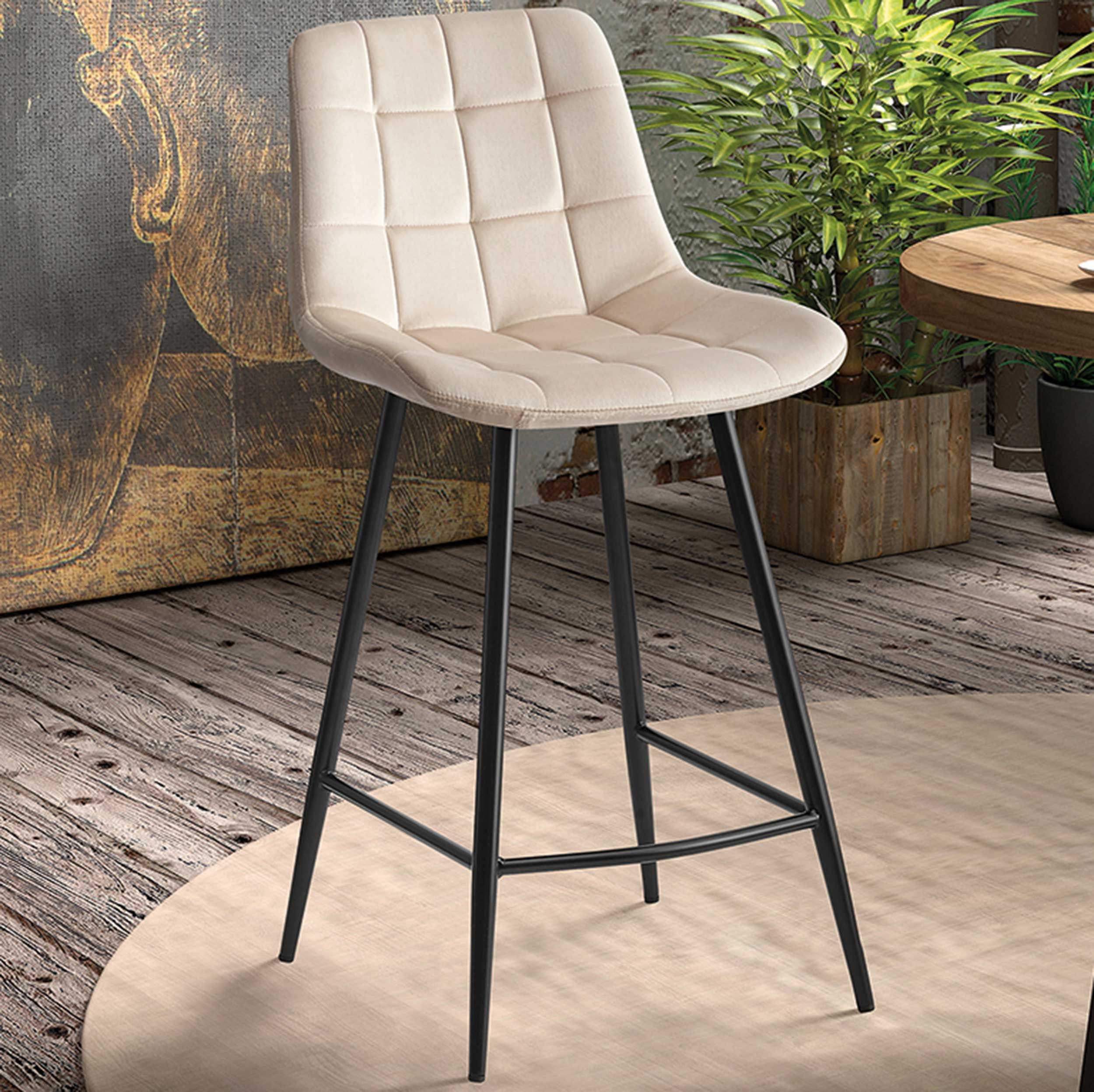 Tabouret de bar Tanja-beige