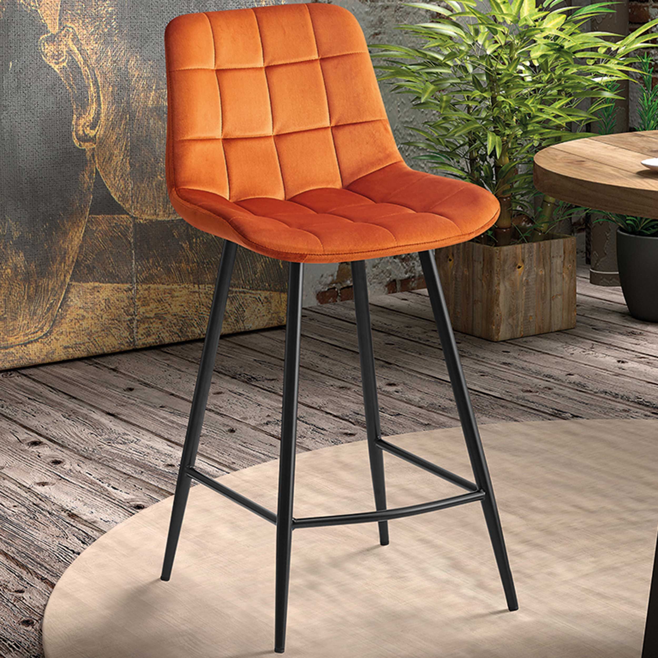 Tabouret de bar Tanja-orange