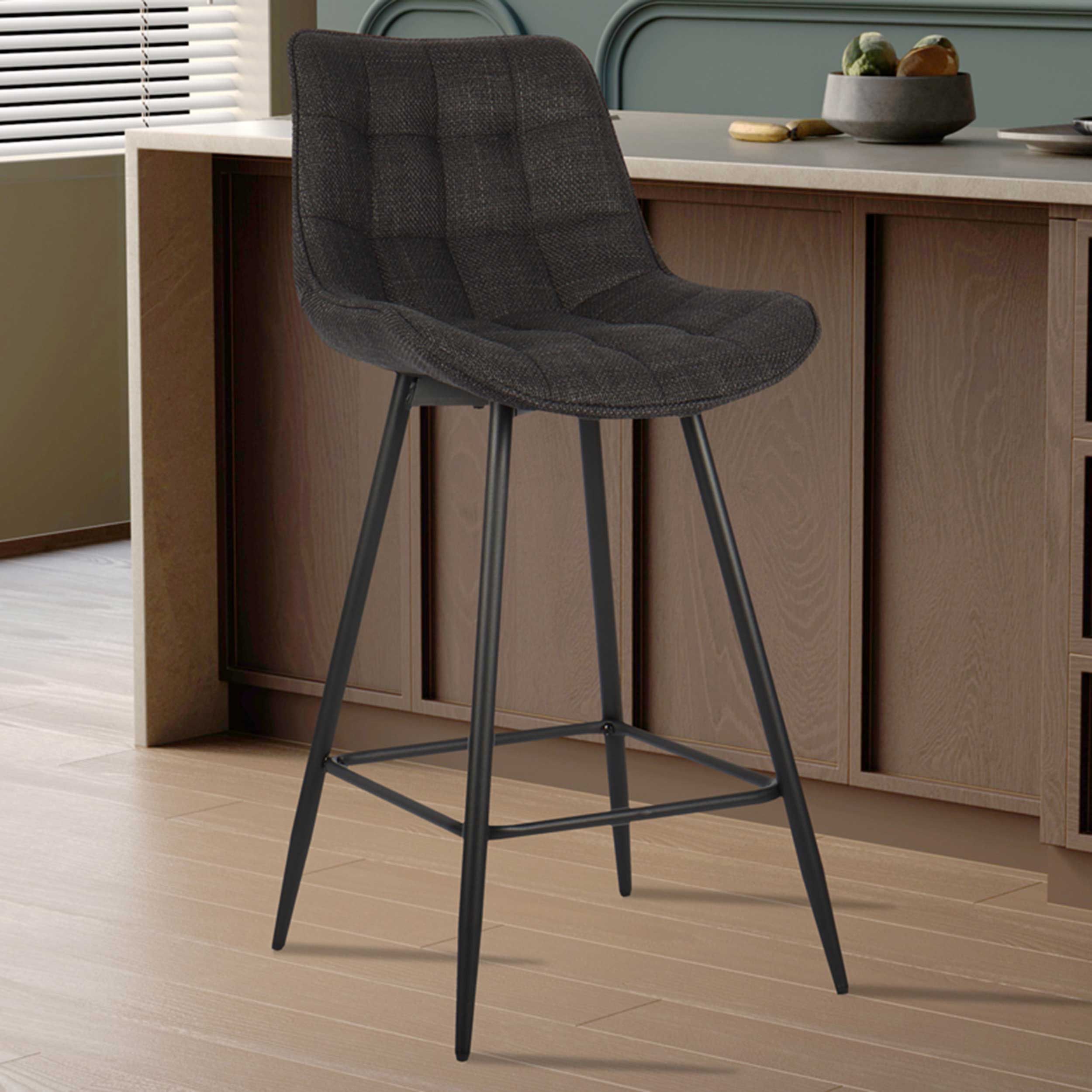 Tabouret Riva | 46 x 55 x 93 cm | Gris foncé