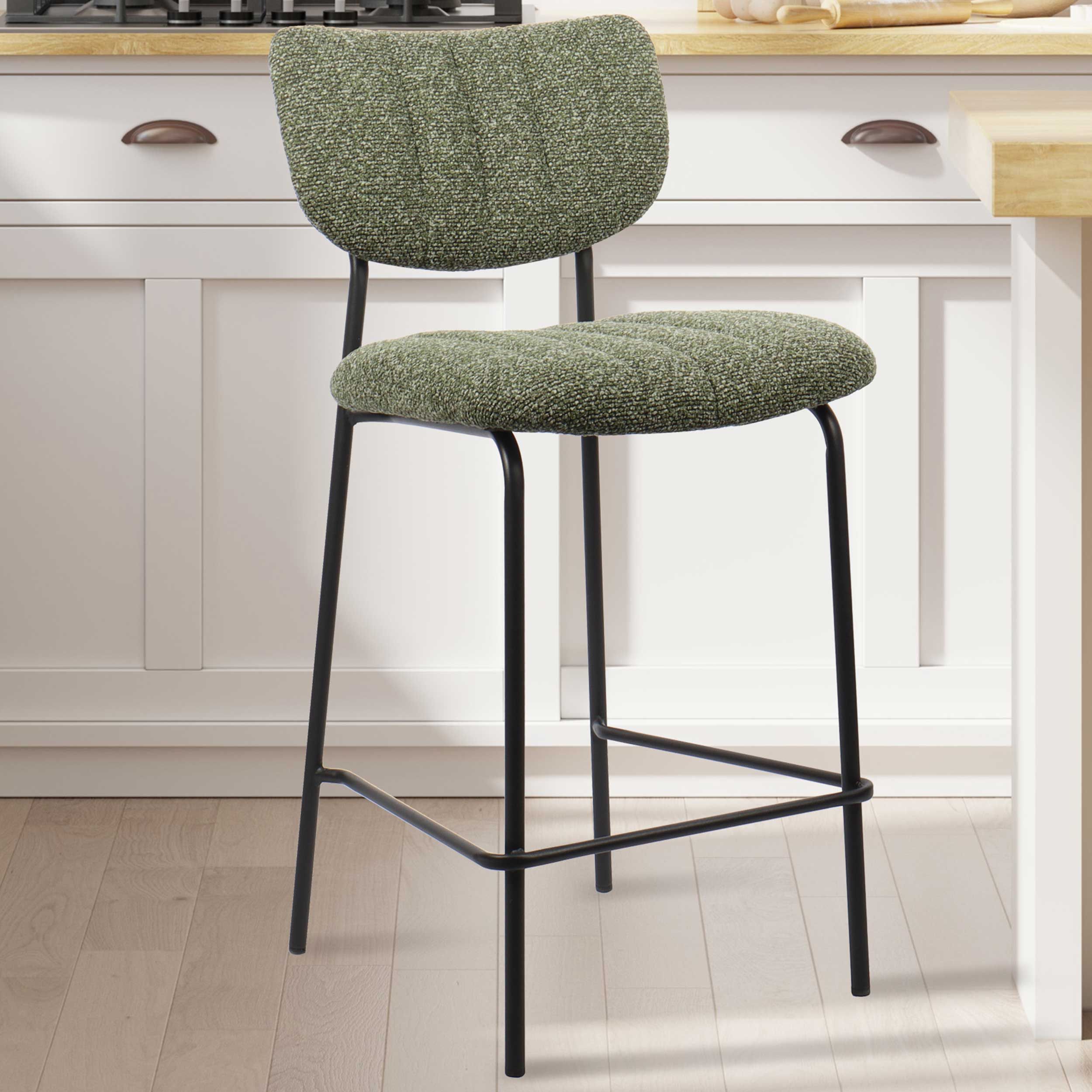 Tabouret de bar Georgi | 46 x 53 x 97 cm | Vert