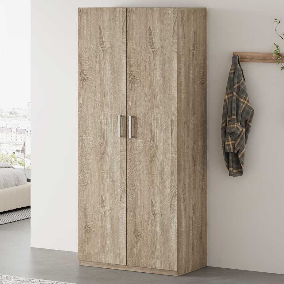 Sonoma Meuble de rangement Mike 80cm | 2 portes | H180 x L80 x P42 cm