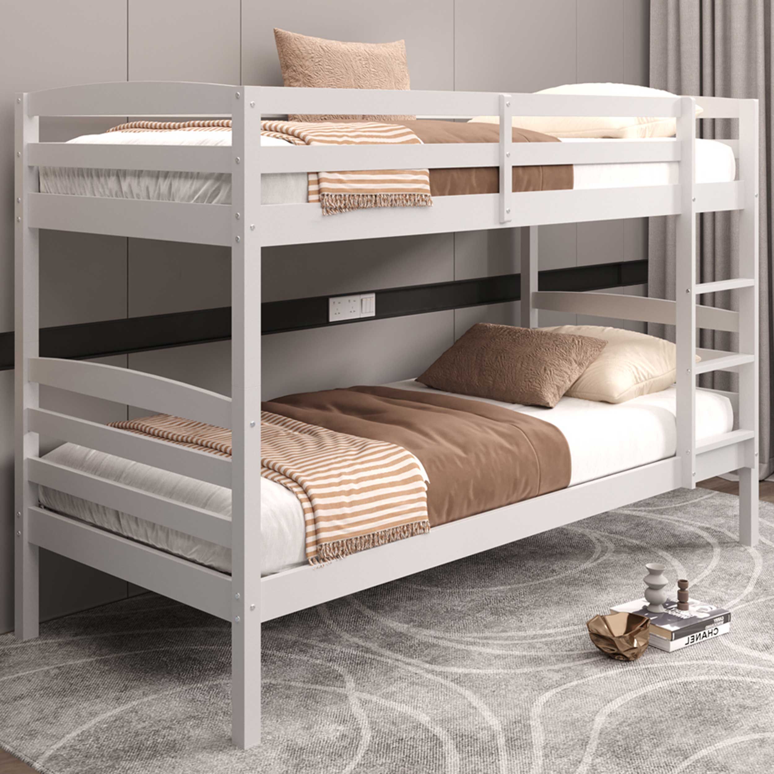 Lit superposé Roy 90x200 | séparable | pin blanc