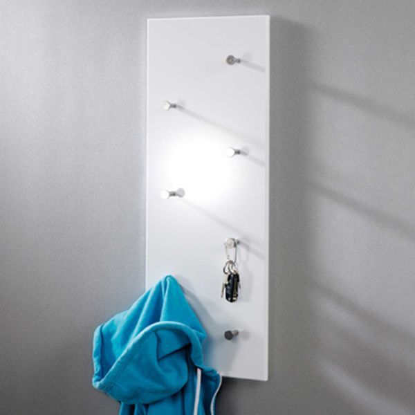 Panneau mural avec 7 boutons | 80 x 6 x 30 cm | High Gloss White