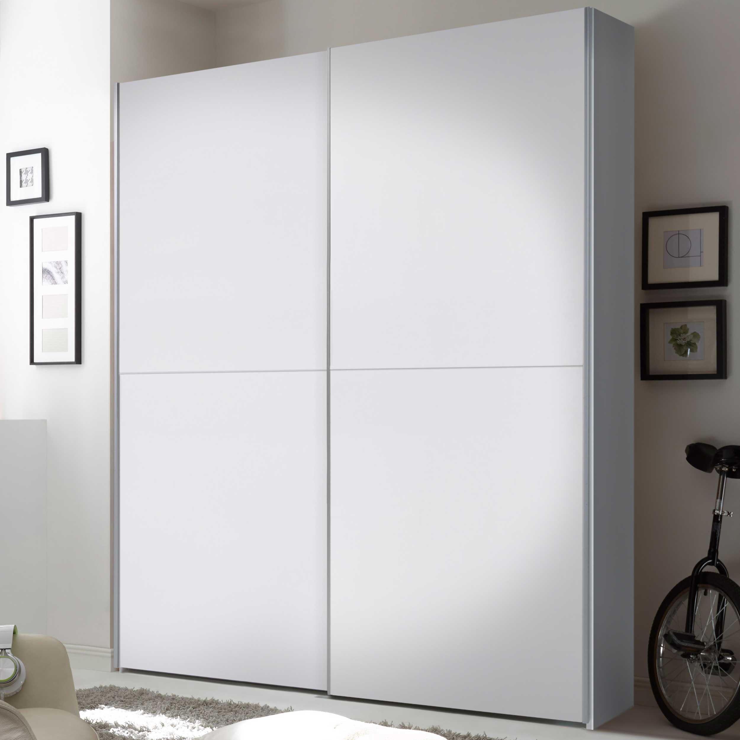 Armoire Tiempo 170x59x195cm avec deux portes - blanc