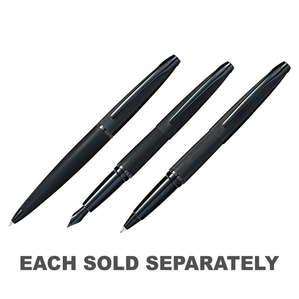 Stylo en diamant gravé en noir brossé ATX