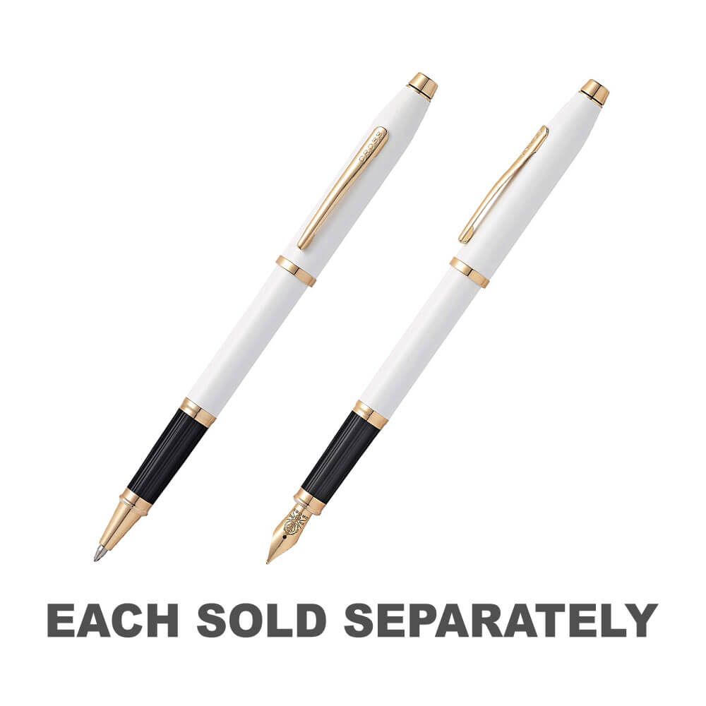 Century II stylo en or rose blanc nacré