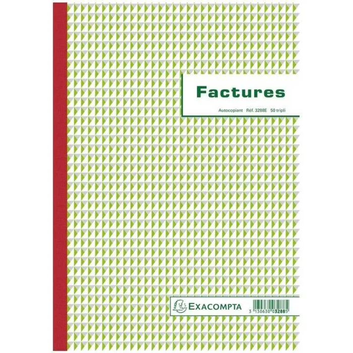 FACTURE avec TVA - 297 x 210 mm - Autocopiant Tripli EXACOMPTA