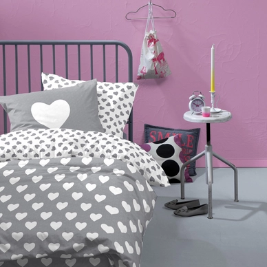 Parure de Lit Damai Hearts Gris Flanelle