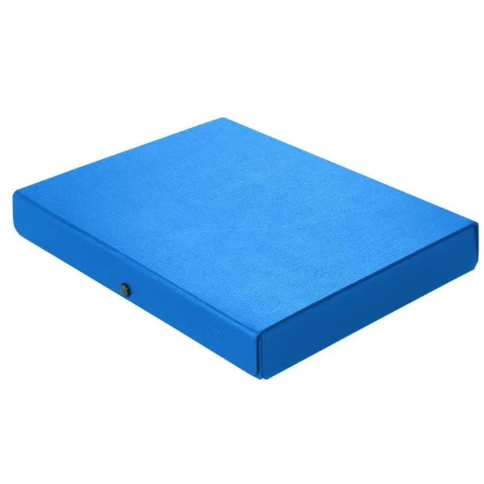 Boîte de classement Dos 40 mm - Bouton pression - Bleu ELBA
