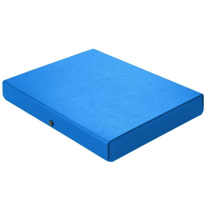Boîte de classement à bouton pression - Dos 60 mm - Bleu ELBA