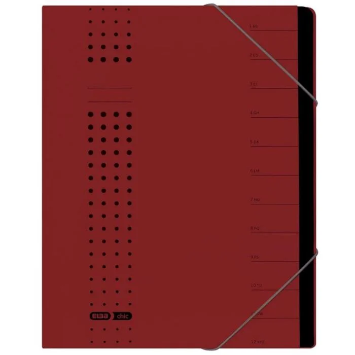 Trieur à élastique 12 compartiments - Bordeaux ELBA