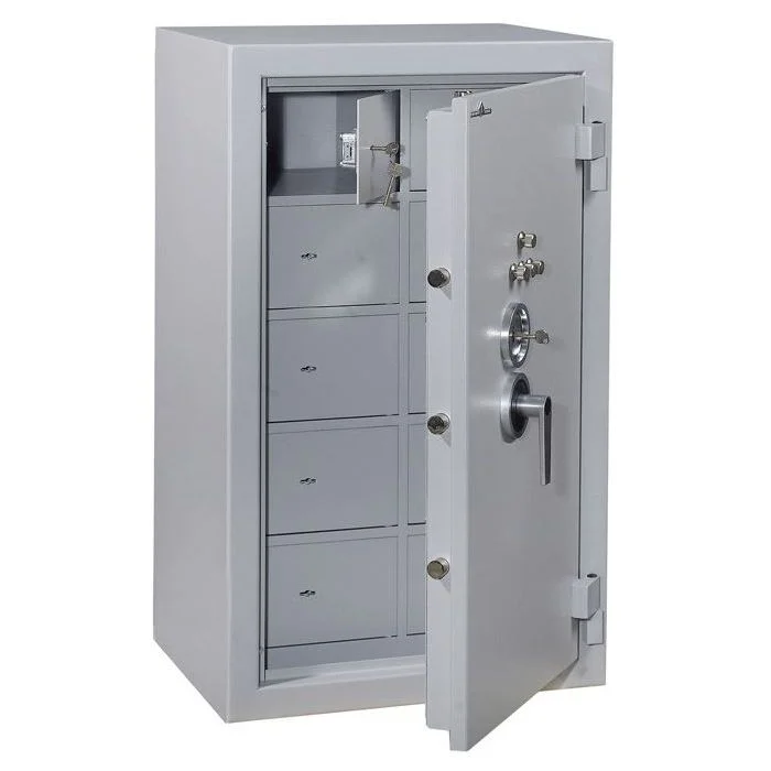 Armoire forte blindée à 10 compartiments - Serrure à clé - 255 L HARTMANN