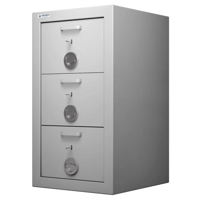 Armoire forte 3 Tiroirs coupe-feu - Serrure à clé HARTMANN CLASS FIRE