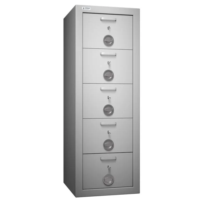 Armoire forte 5 tiroirs à clé avec passe général HARTMANN CLASS PROTECT 5T