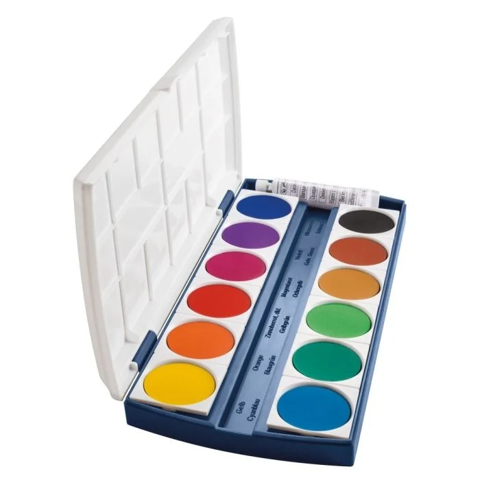 Boîte de peinture - Pastilles de 12 couleurs HERLITZ