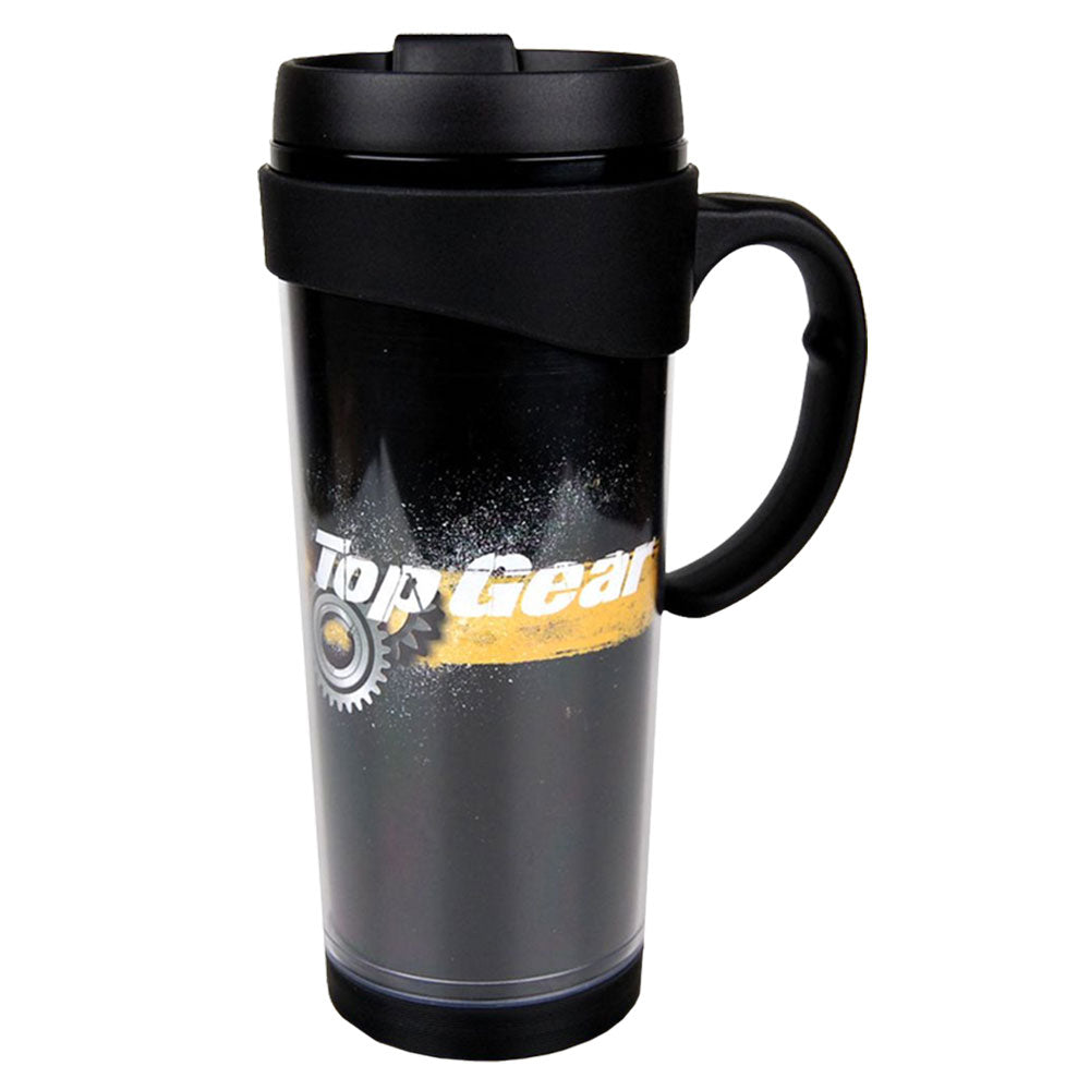 Top top tasse de voyage en vitesses noires et jaunes
