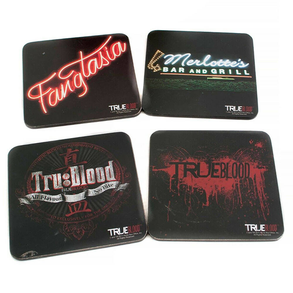 True Blood Coaster Set de 4 Black (série 2)