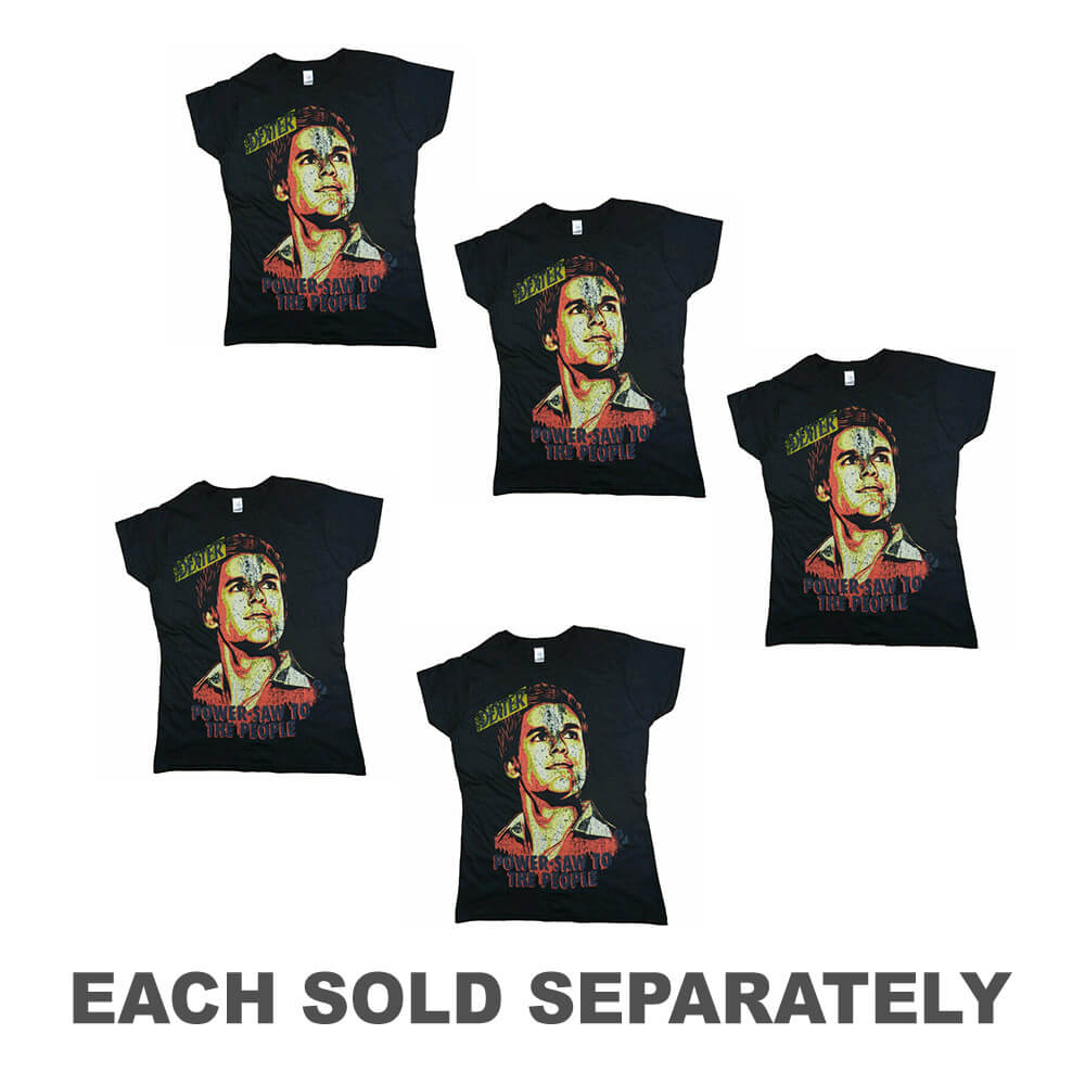 T-shirt féminin noir dexter puissant