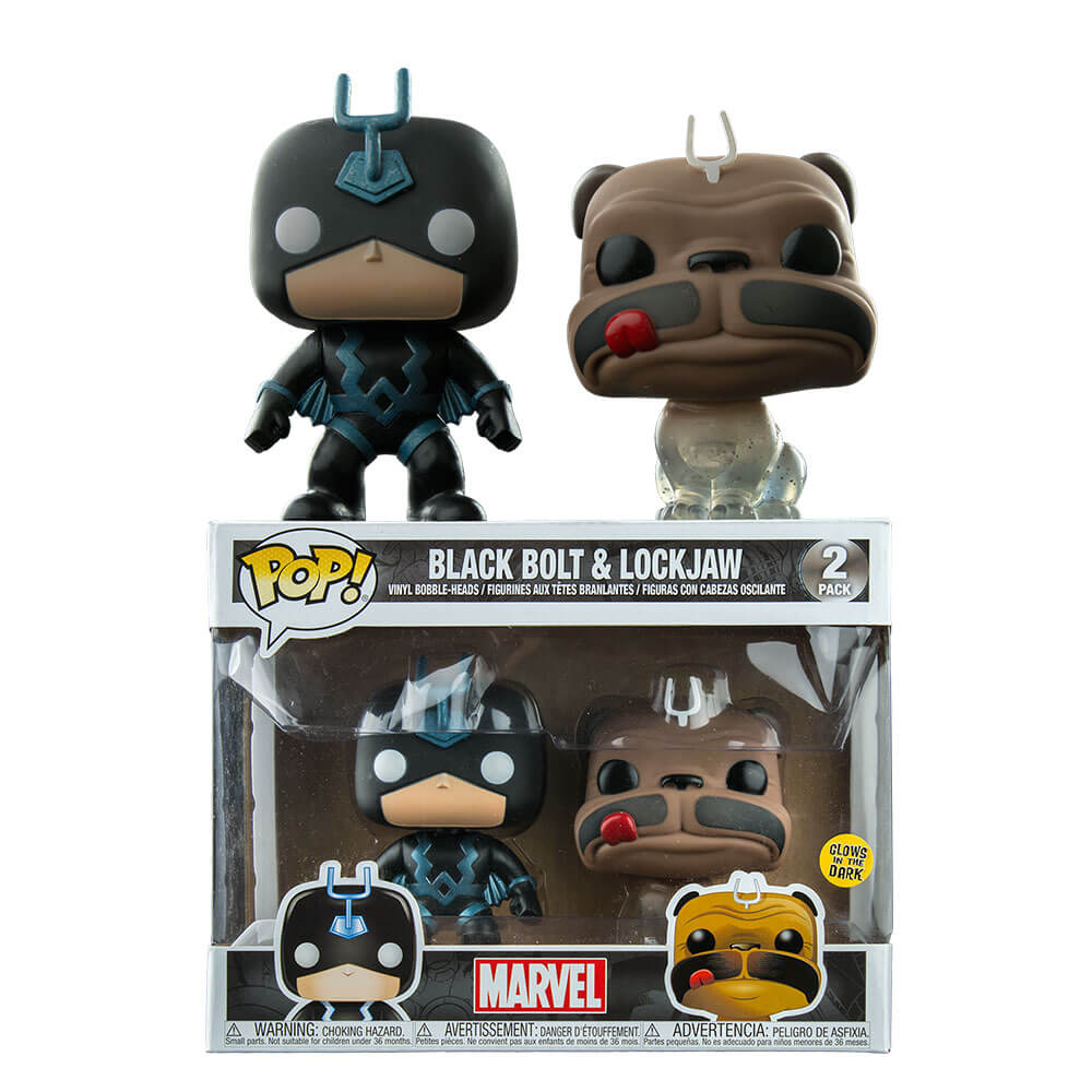 Boulon noir inhumains GLOW & LOCKJAW USING US POP! 2 pk