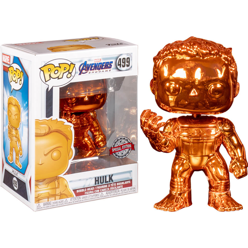 Avengers 4 Endgame Hulk Orange Chrome Us Excl Pop! Vinyle