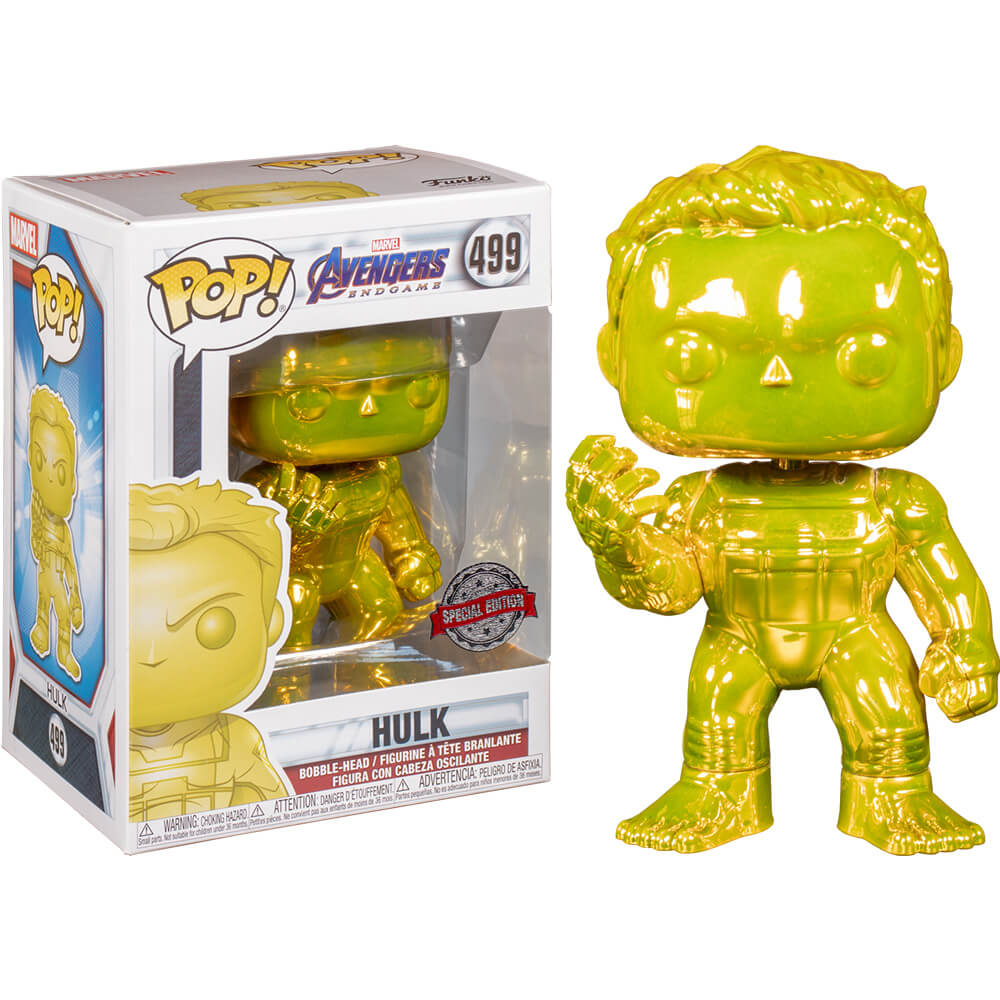 Avengers 4 Endgame Hulk Yellow Chrome Us Excl Pop! Vinyle