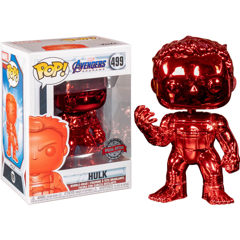 Avengers 4 Endgame Hulk Red Chrome Us Excl Pop! Vinyle