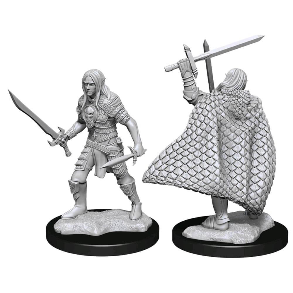 Pathfinder Deep Cuts Miniatures non peintes Elf Fighter Mâle