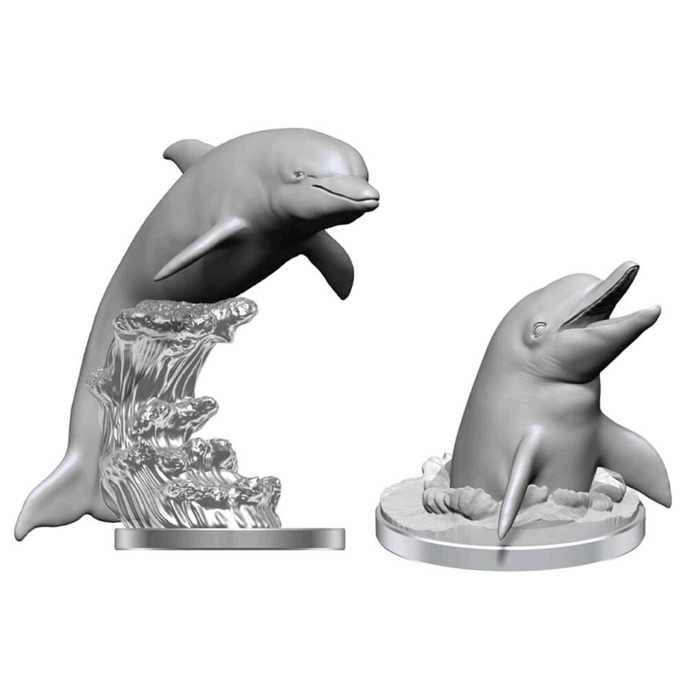 Wizkids Coupes profondes Miniatures non peintes: Dolphins