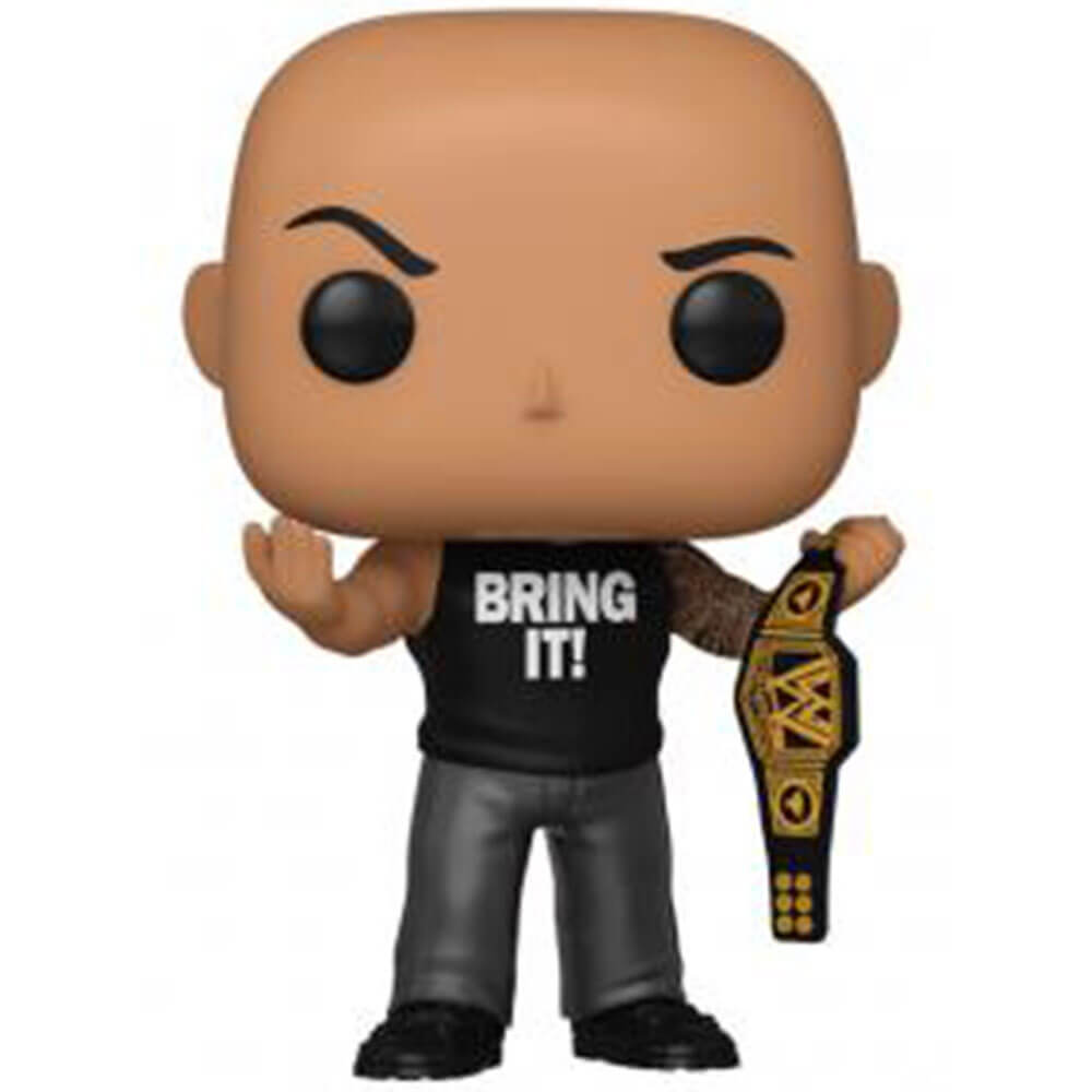 WWE LE ROCK avec ceinture Metallic Us Exclusive Pop! Vinyle