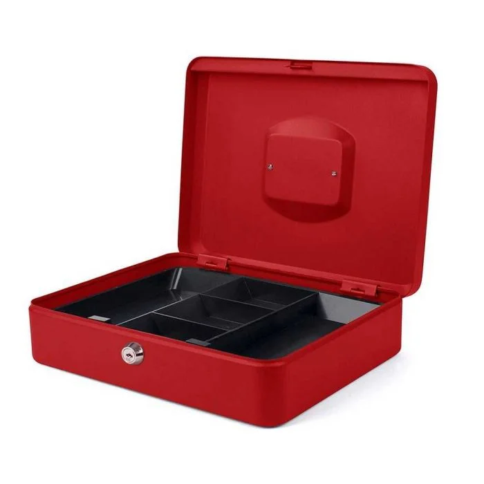 Grande Caisse à Monnaie - Rouge - 300 x 240 x 90 mm PAVO