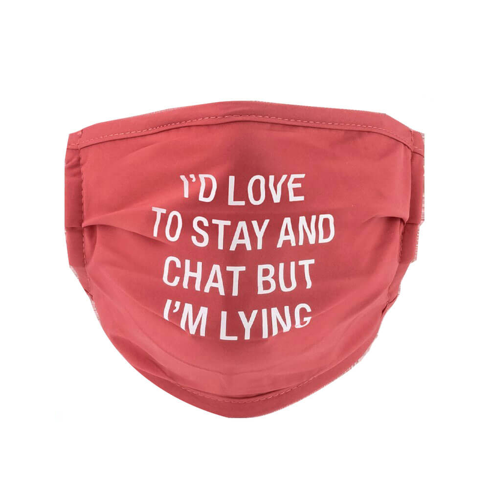 Dites What Stay and Chat Face Mask (Maroon)