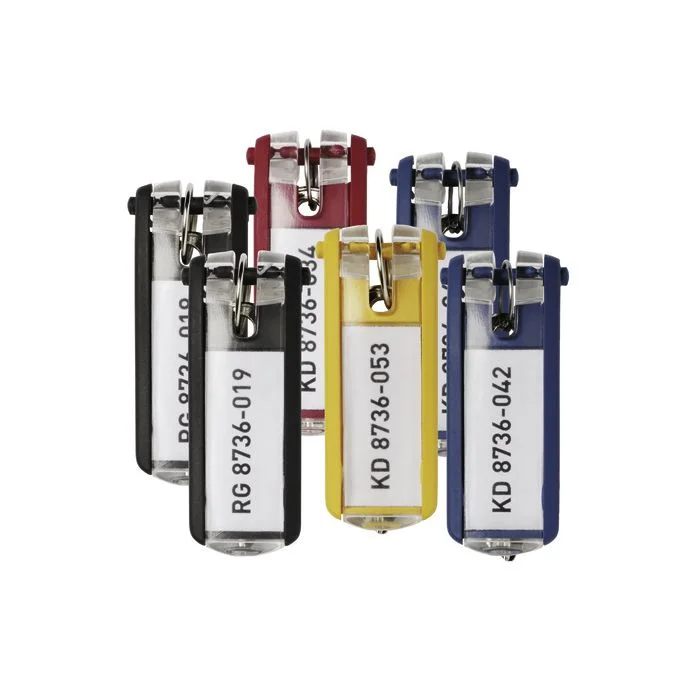 Lot de 6 Porte-clés - Assortiment DURABLE KEY CLIP