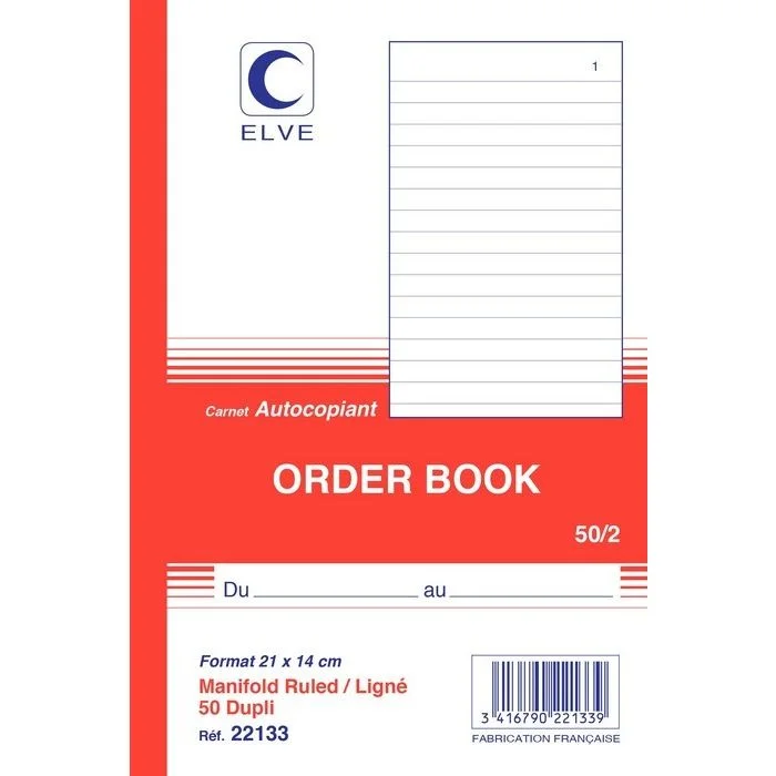 LIGNE Carnet autocopiant Dupli - 210 x 140 mm (Elve)