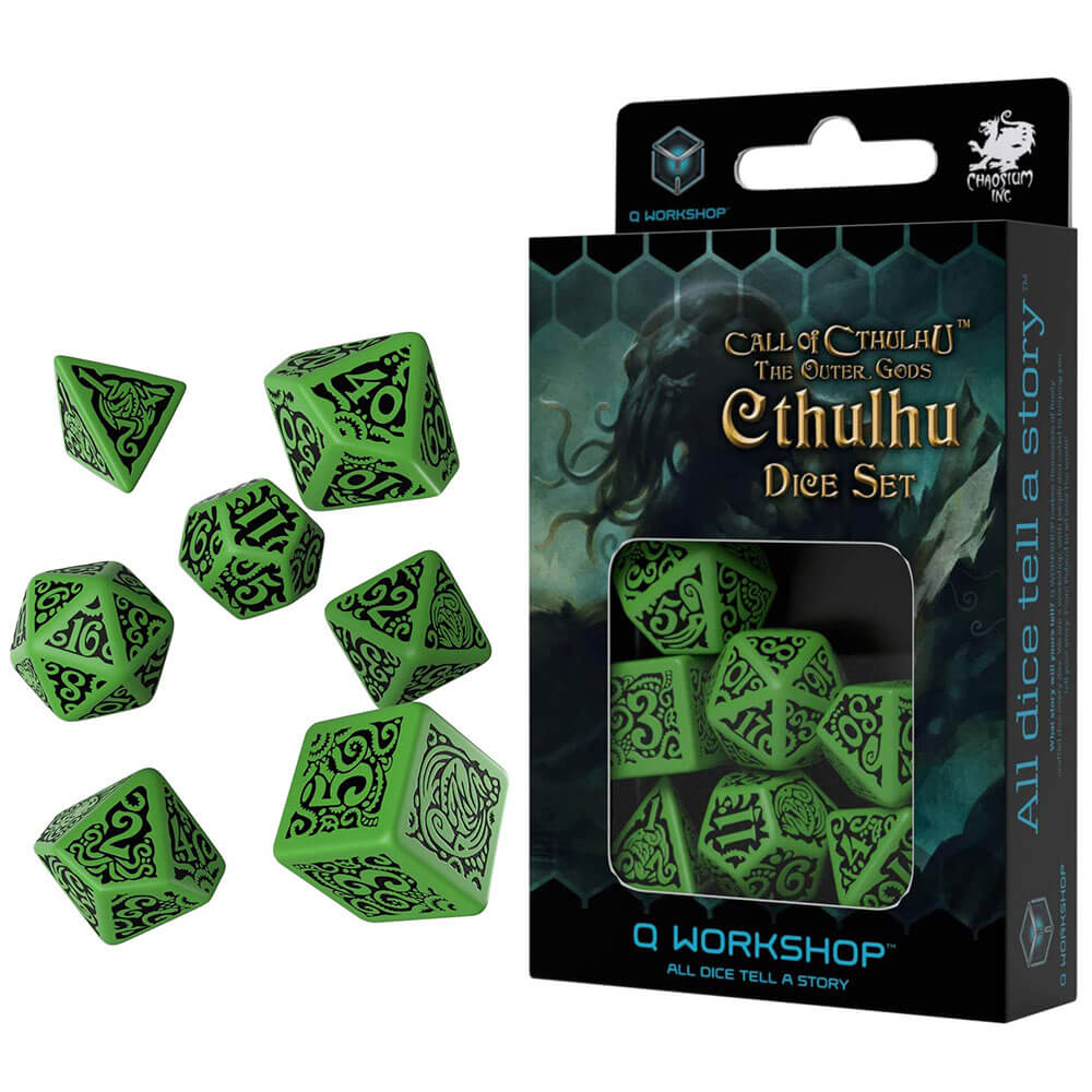 Q Atelier Call of Cthulhu Extérieur Gods Cthulhu Dice Set of 7