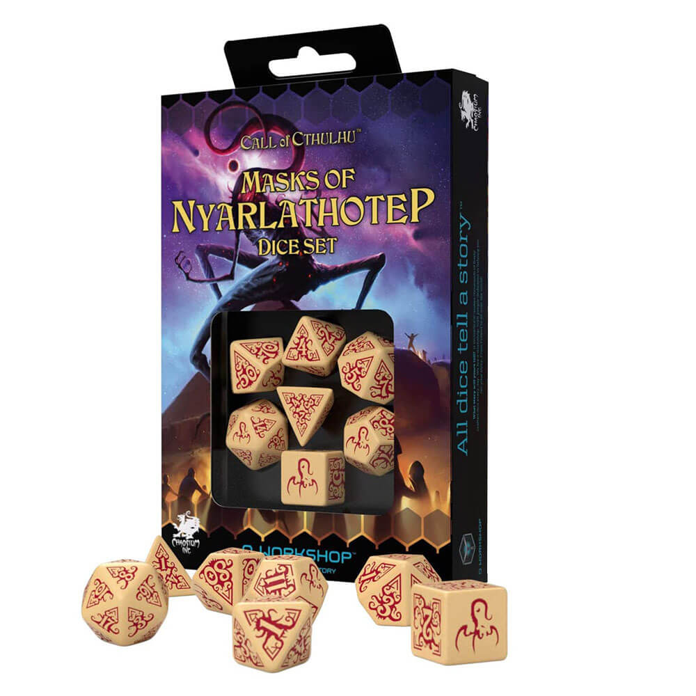 Q Atelier Call of Cthulhu Masks Nyarlathotep Dice Set de 7