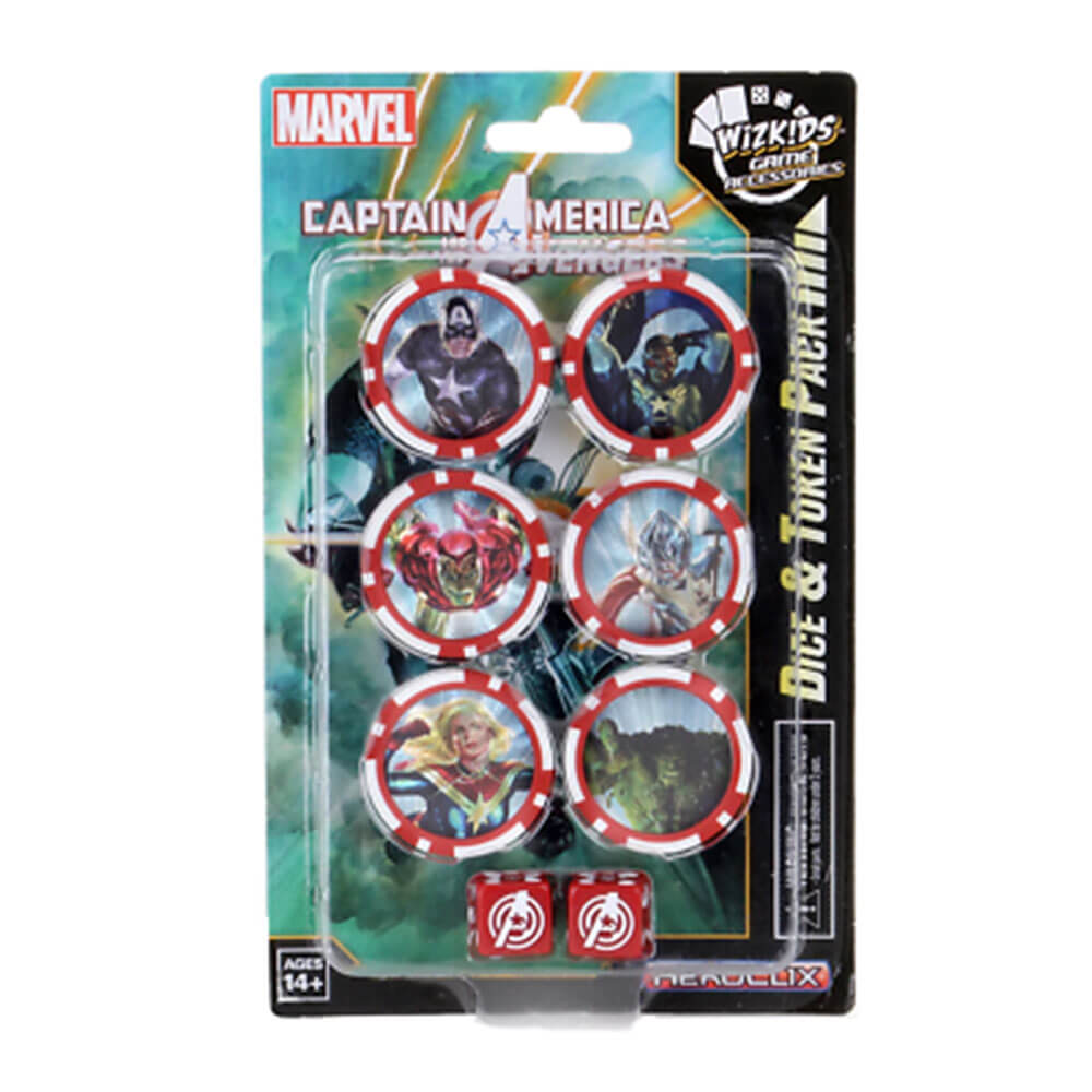 Marvel Captain America et The Avengers Dice and Token Pack