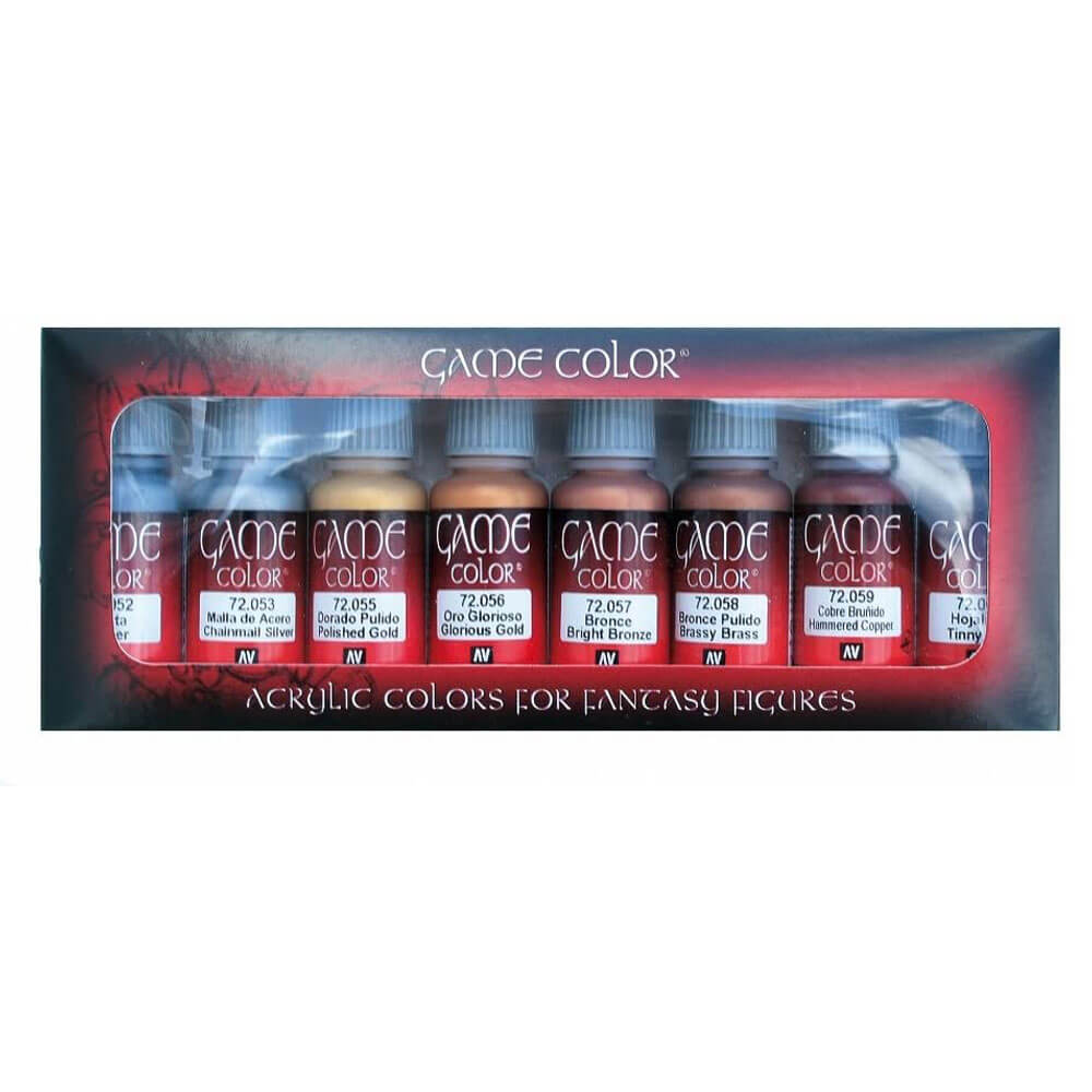 Vallejo jeu couleur métallique 8 couleurs ensemble