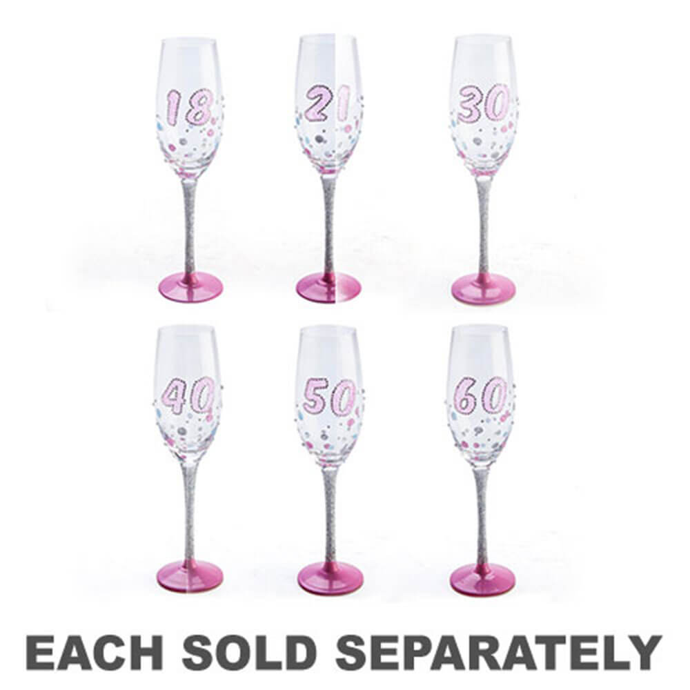Flûte de champagne d'éclat d'anniversaire