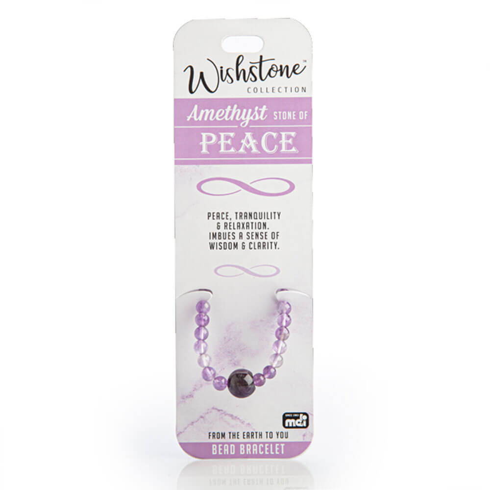 Bracelet de perles d'améthyste de Wishstone