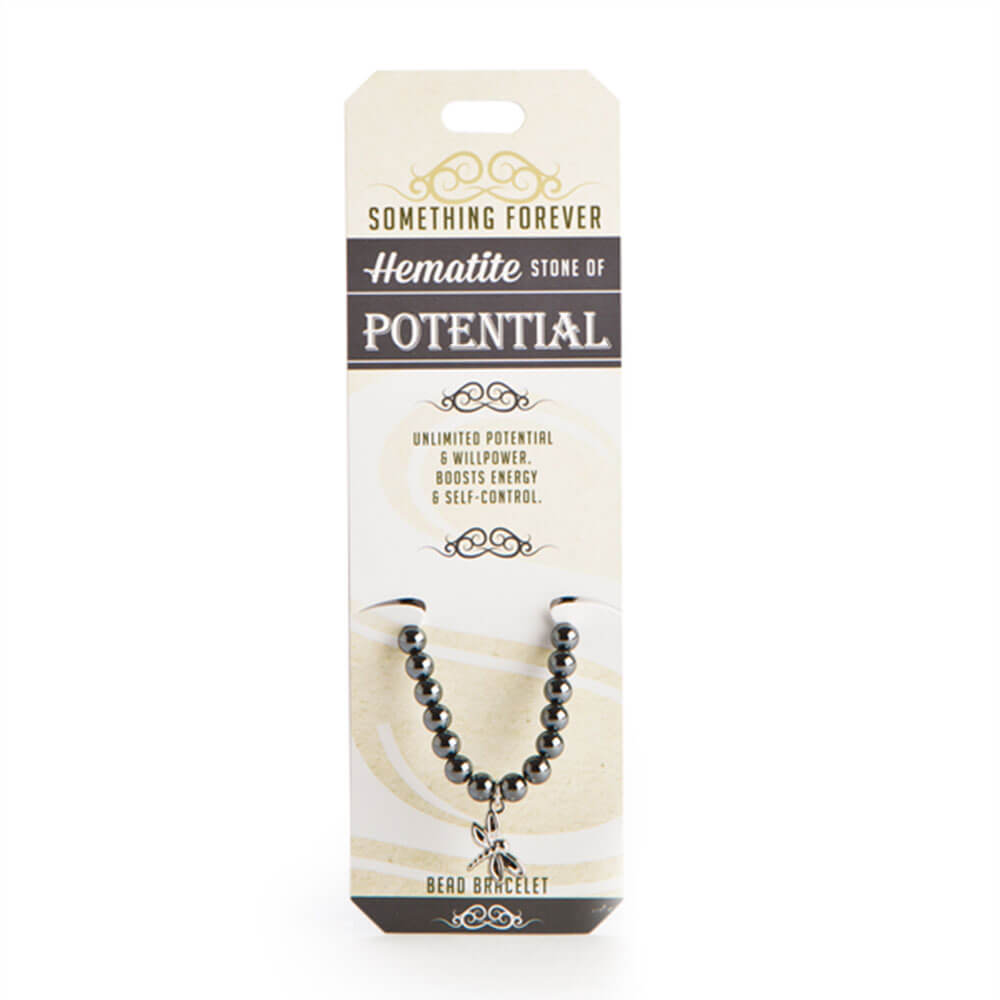 Bracelet de perles d'hématite de collection Wishstone