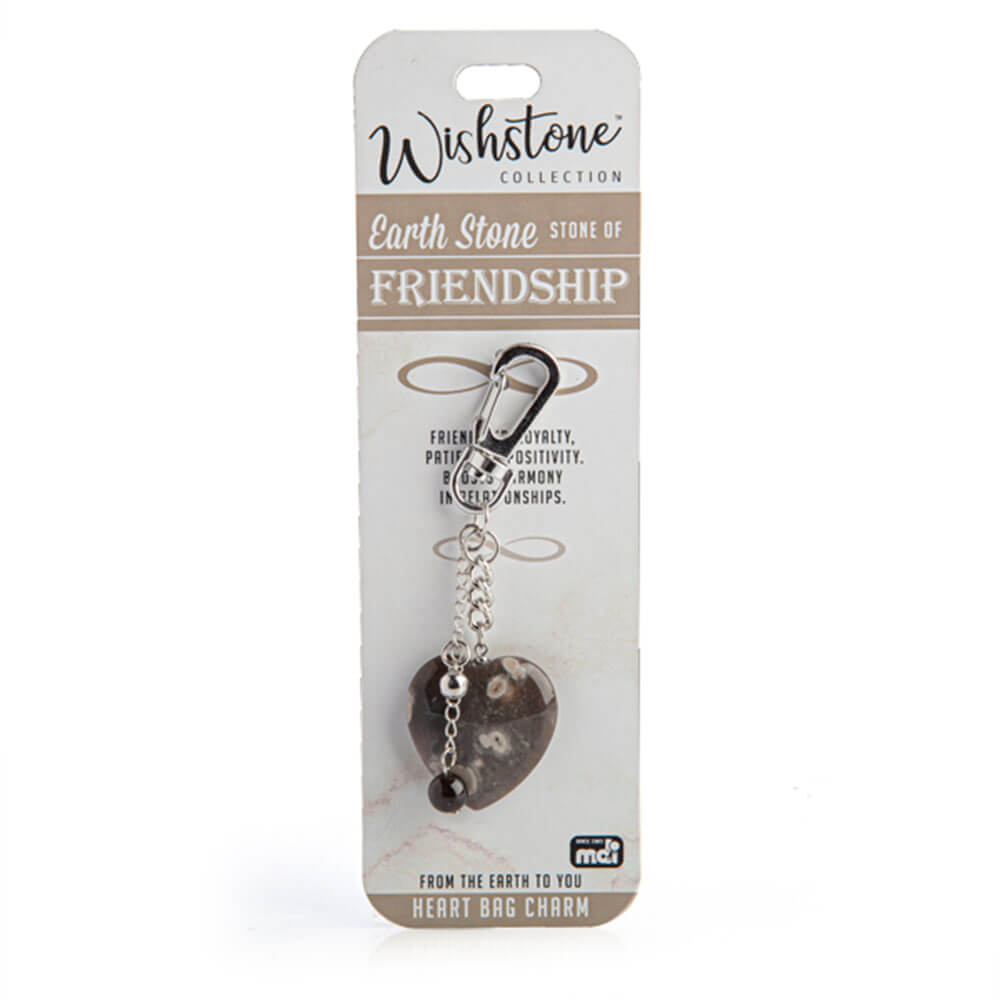 Collection de Wishstone Earth Stone Heart Sac Charme