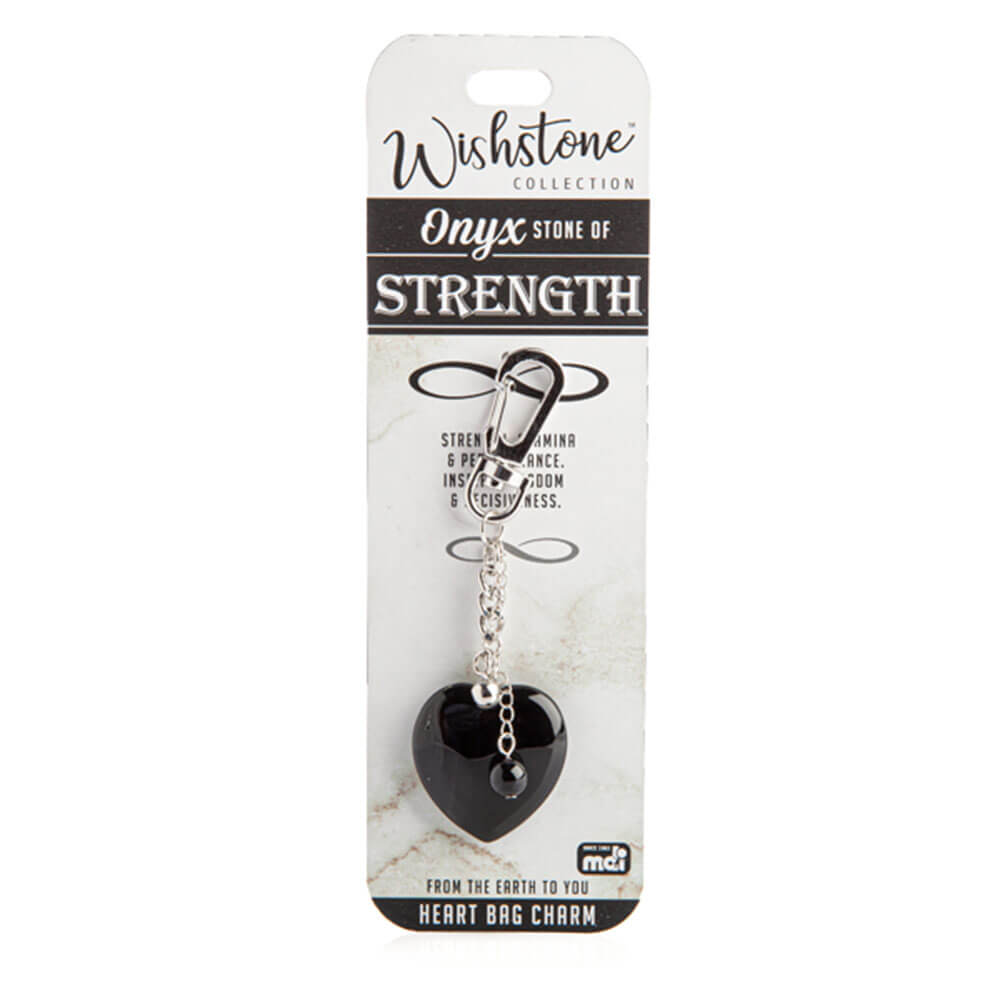 Collection de Wishstone Onyx Heart Bag Charm