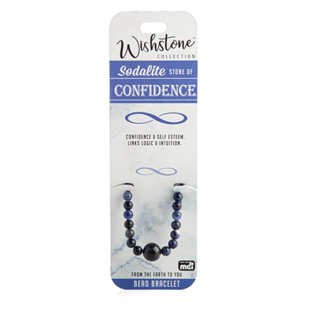 Bracelet de perle de sodalite de la forme de Wishstone