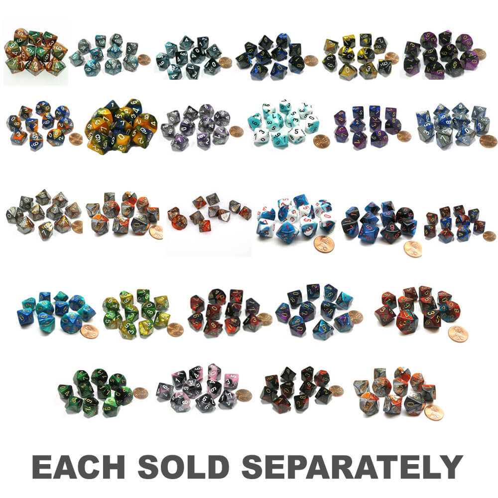 Ensemble de gemini à 10 die polyédrique de Chessex D10